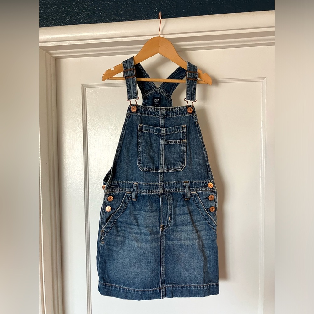 GAP Kids Denim Overall Dress, Size M